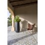 Pottery Pots Natural Nax ronde plantenbak hoog zwart terras